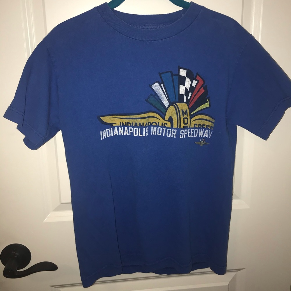 Blue Indianapolis motor speedway t-shirt sz SMALL